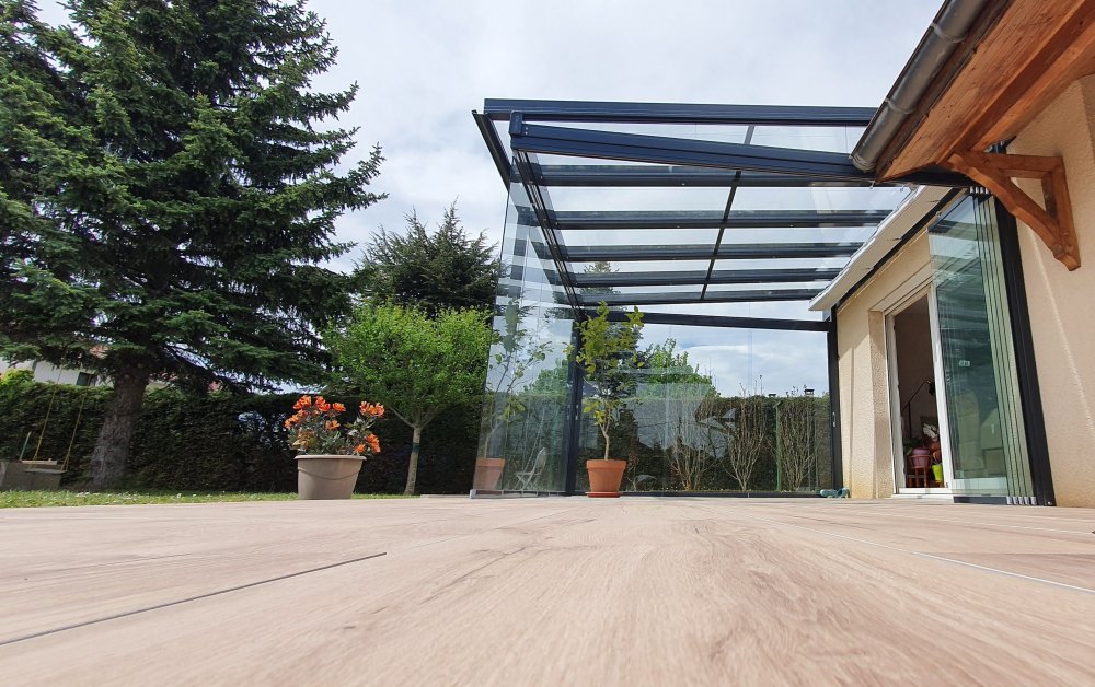 Réalisation d'un atrium à ouverture totale